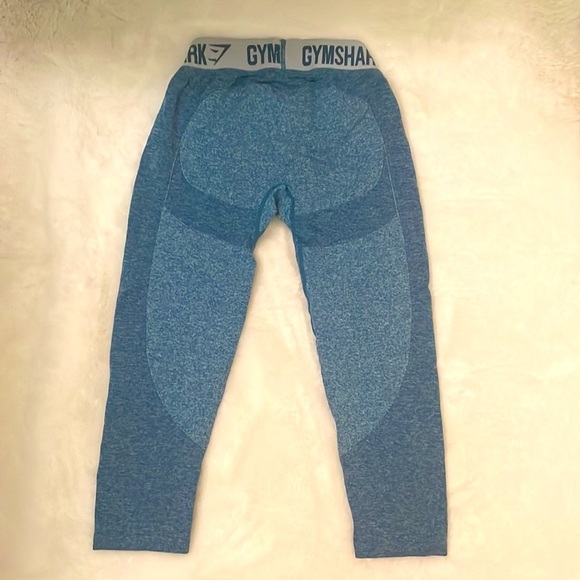 Gymshark Flex Teal Blue Crop Workout Leggings - Picture 3 of 7